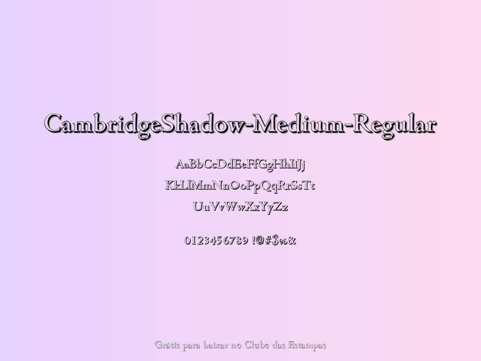 Fonte Cambridgeshadow Medium Regular Grátis Para Baixar