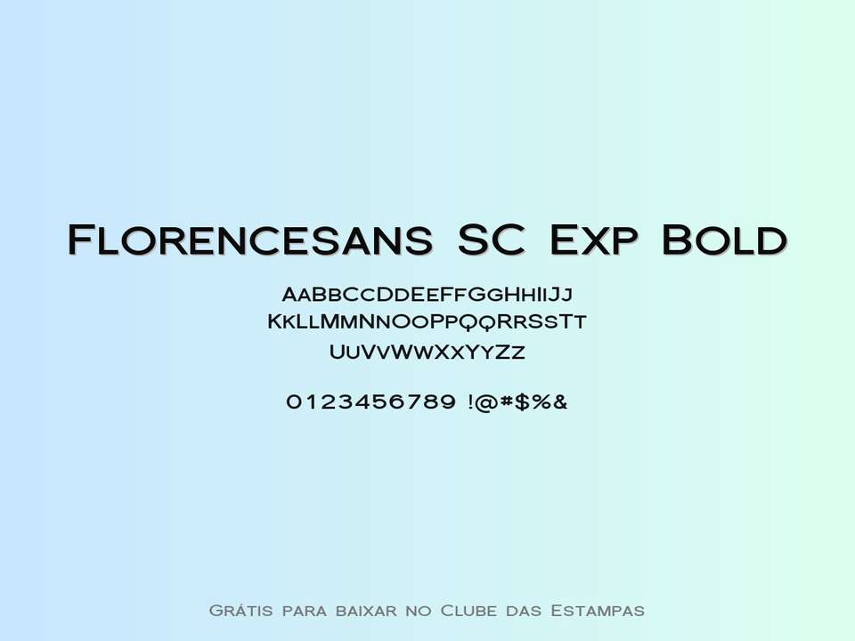 Fonte Florencesans Sc Exp Bold Grátis Para Baixar