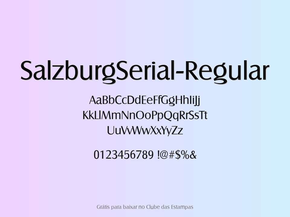 Fonte Salzburgserial Regular Grátis Para Baixar