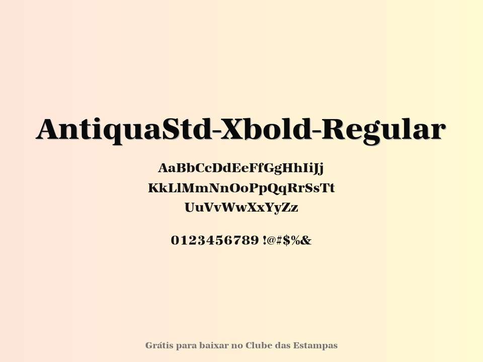 Fonte Antiquastd Xbold Regular Grátis Para Baixar