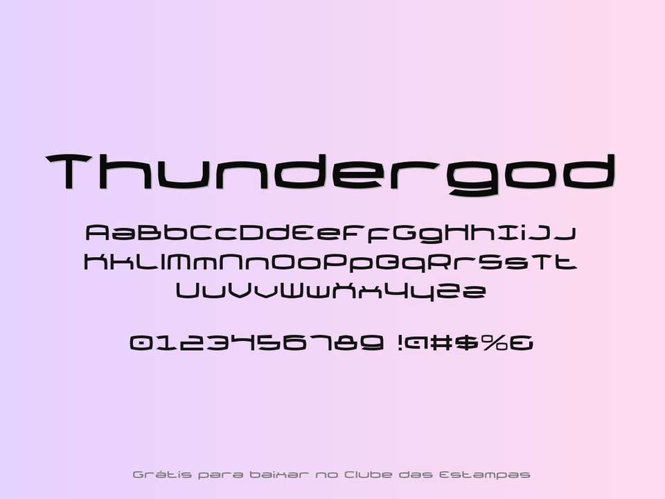 Fonte Thundergod Grátis Para Baixar