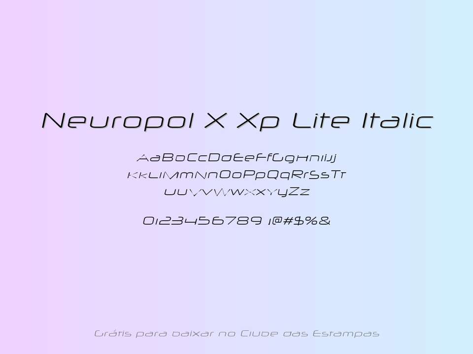 Fonte Neuropol X Xp Lite Italic Grátis Para Baixar