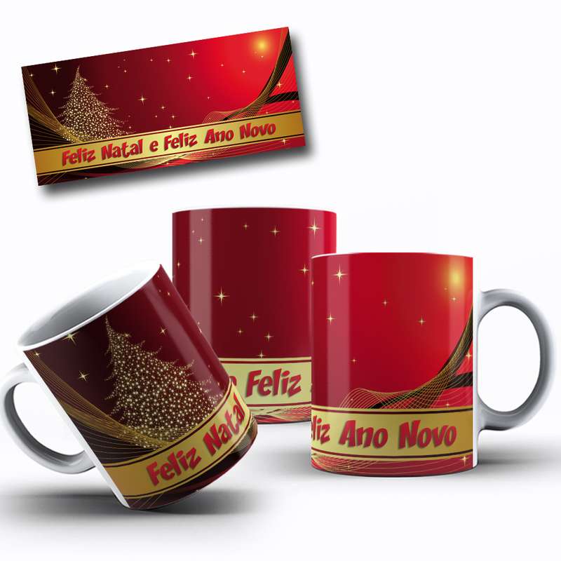Arte Para Caneca Feliz Natal E Feliz Ano Novo 59
