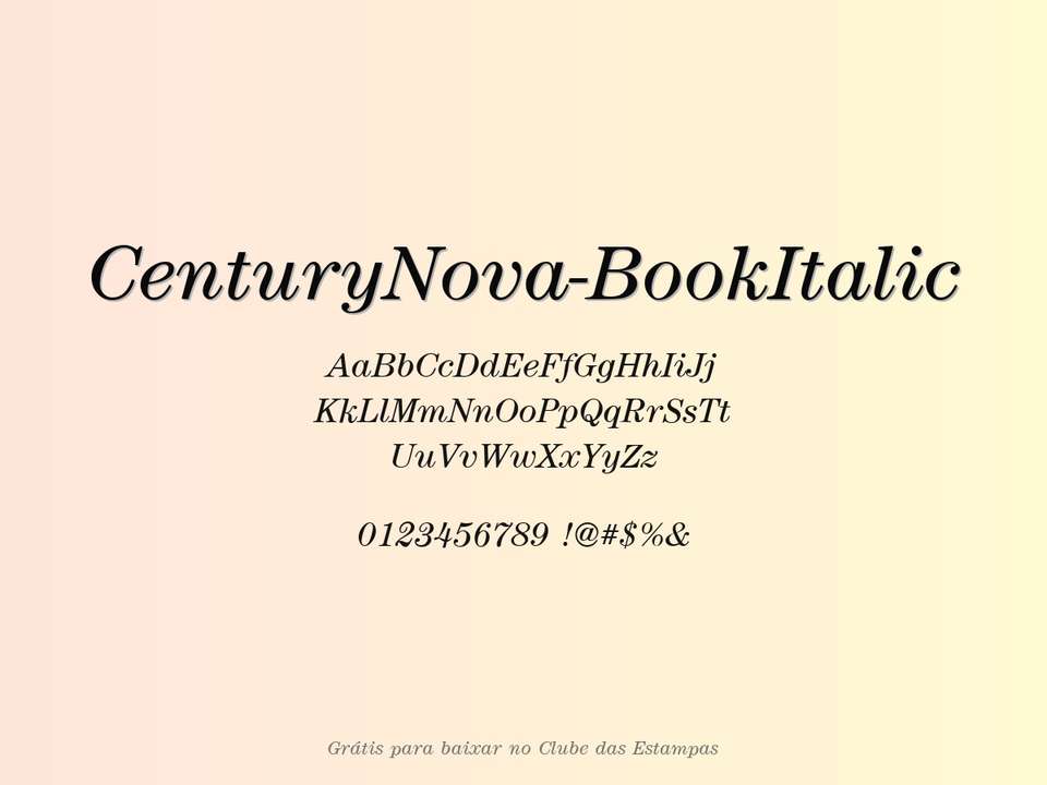 Fonte Centurynova Bookitalic Grátis Para Baixar
