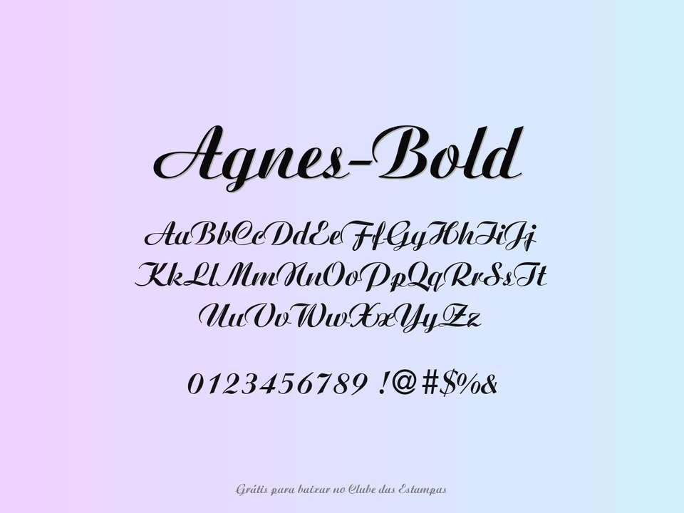 Fonte Agnes Bold Grátis Para Baixar
