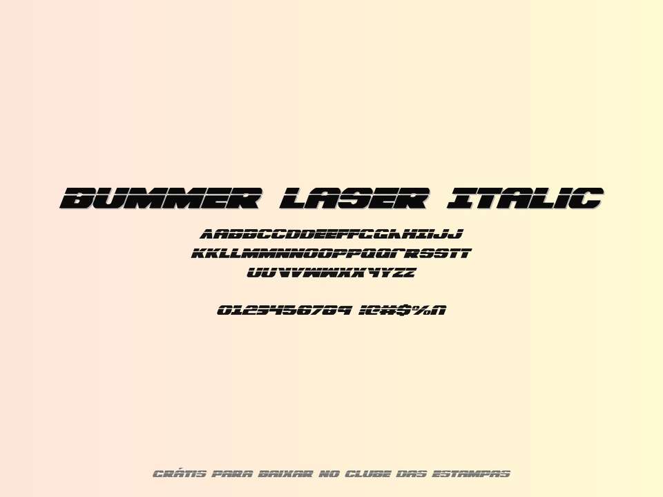 Fonte Bummer Laser Italic Grátis Para Baixar