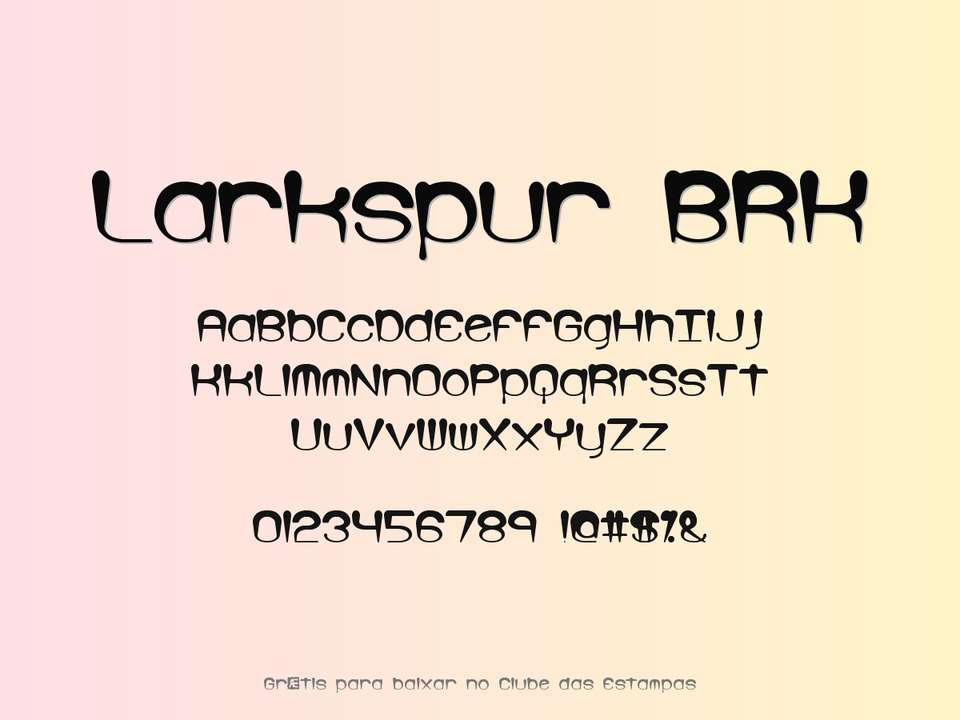 Fonte Larkspur Brk Grátis Para Baixar