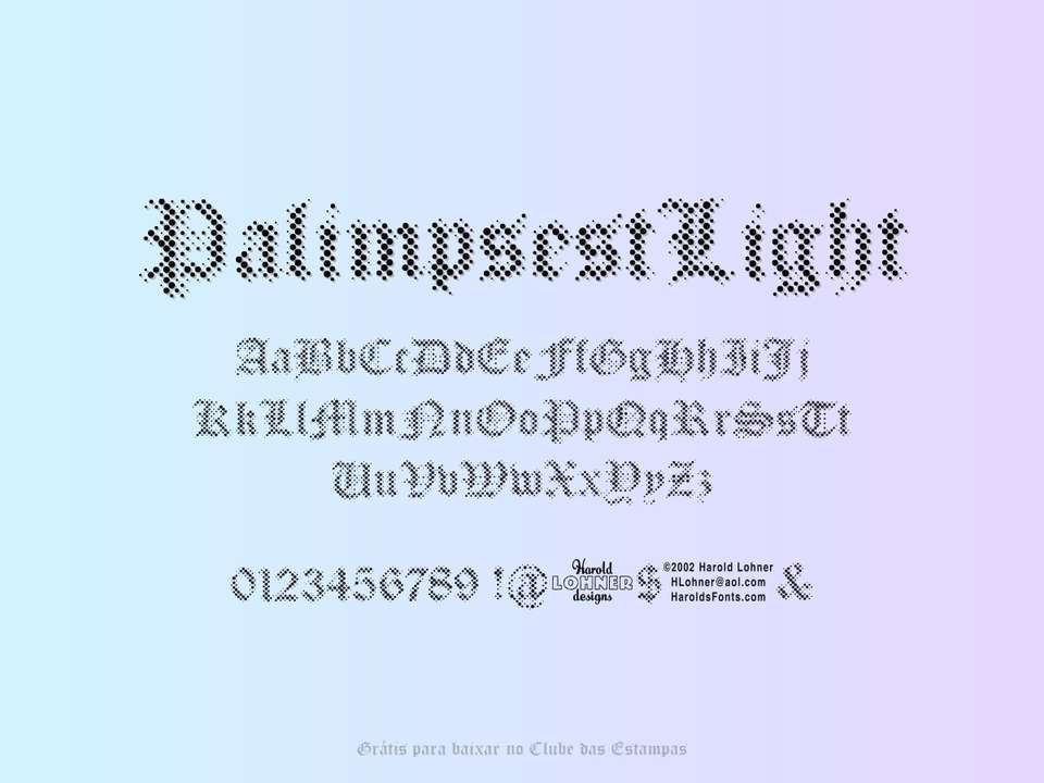 Fonte Palimpsestlight Grátis Para Baixar