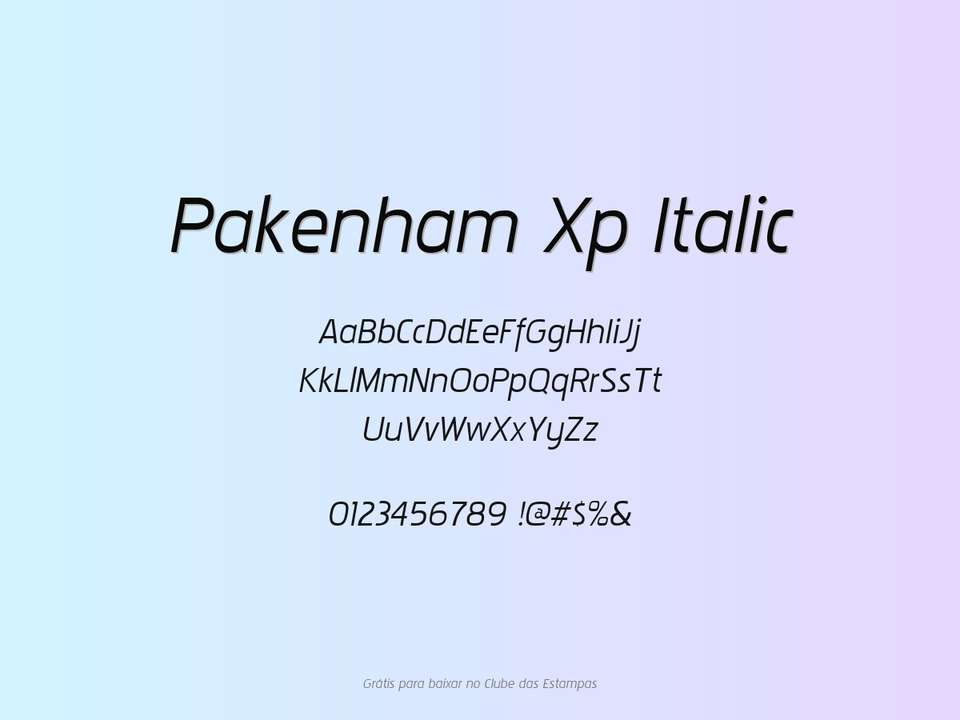 Fonte Pakenham Xp Italic Grátis Para Baixar