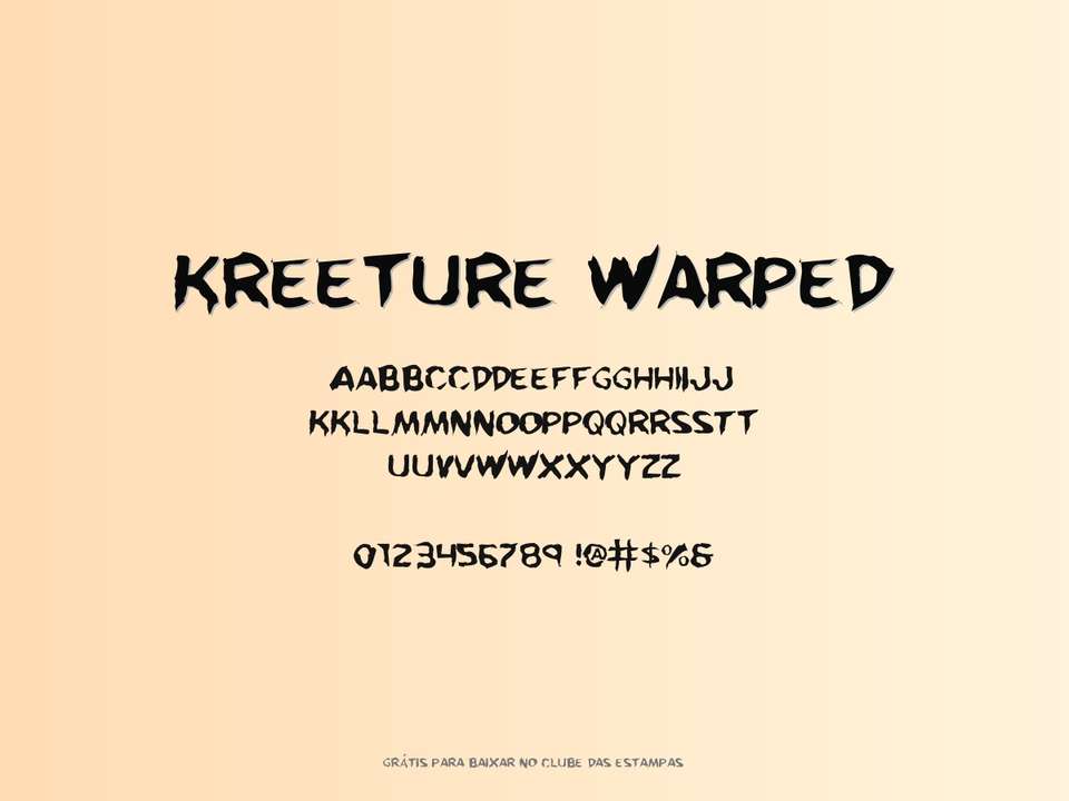 Fonte Kreeture Warped Grátis Para Baixar