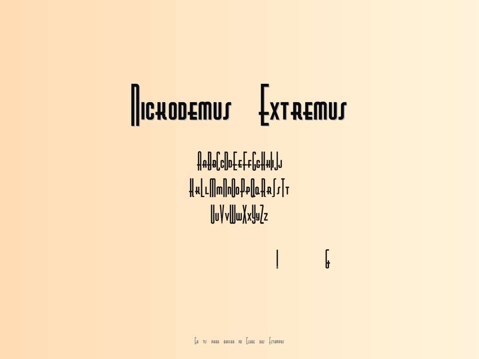 Fonte Nickodemus Extremus Grátis Para Baixar