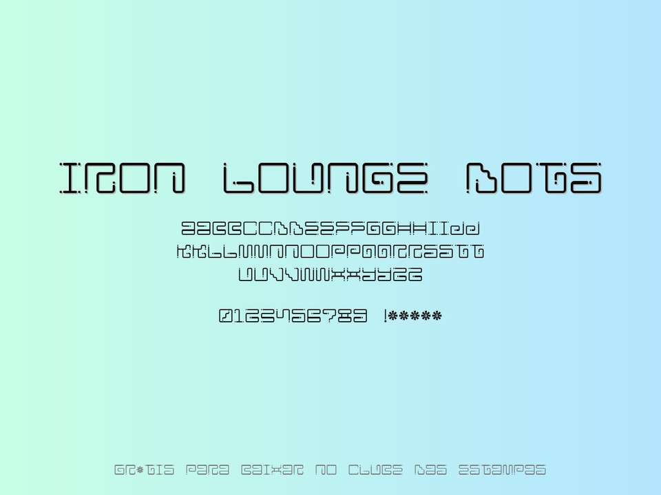 Fonte Iron Lounge Dots Grátis Para Baixar