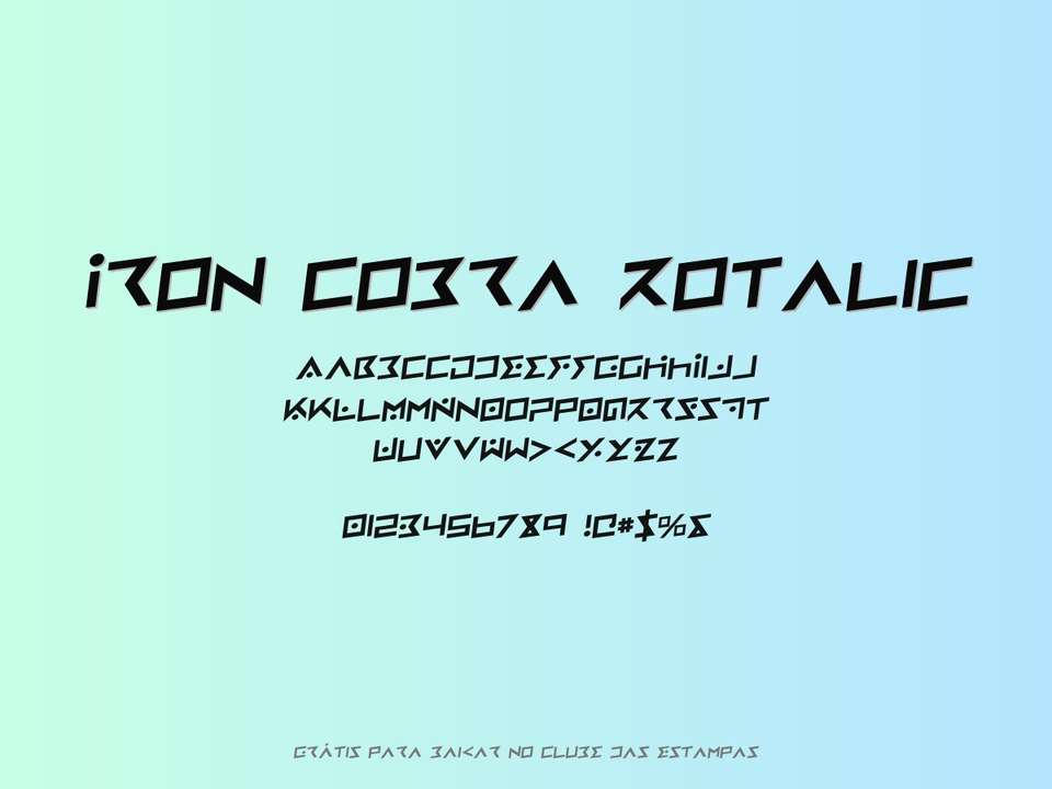 Fonte Iron Cobra Rotalic Grátis Para Baixar