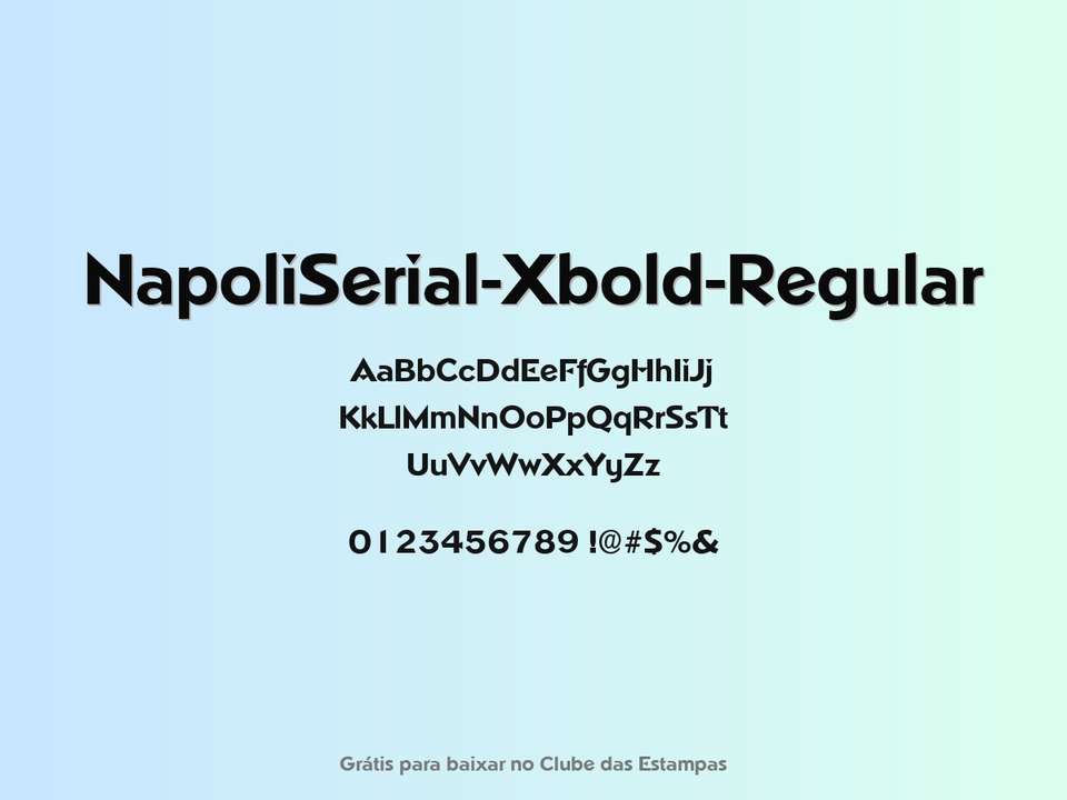 Fonte Napoliserial Xbold Regular Grátis Para Baixar