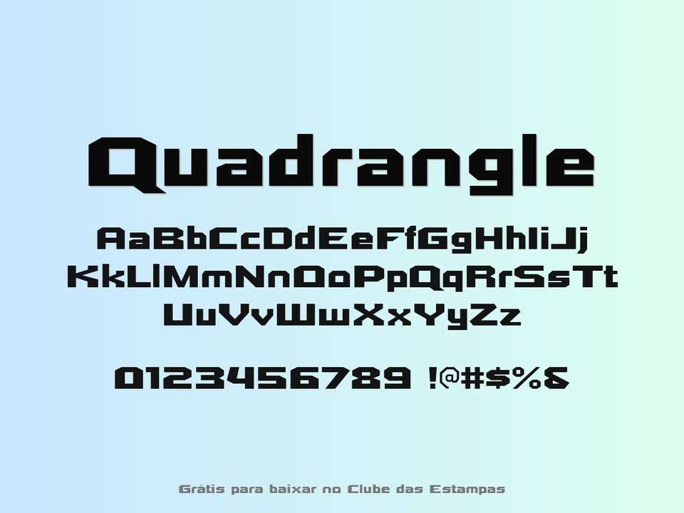Fonte Quadrangle Grátis Para Baixar