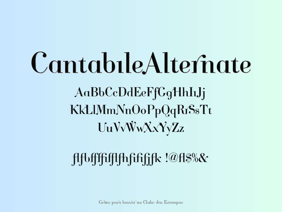 Fonte Cantabilealternate Grátis Para Baixar
