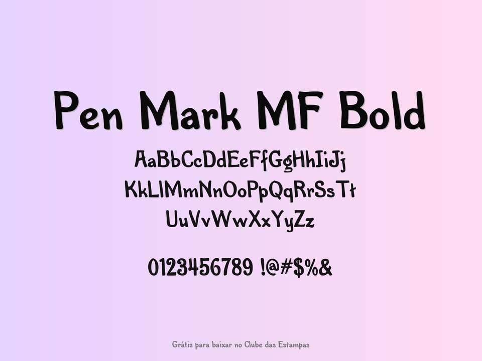 Fonte Pen Mark Mf Bold Grátis Para Baixar