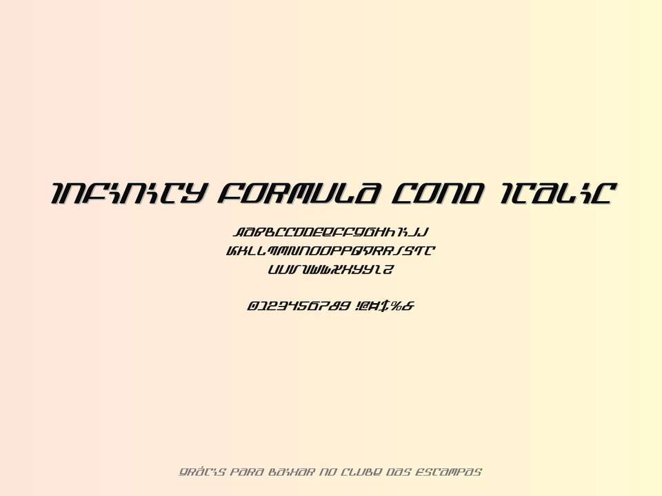Fonte Infinity Formula Cond Italic Grátis Para Baixar