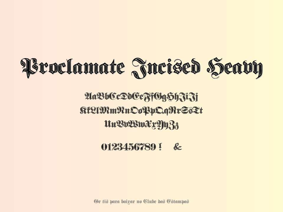 Fonte Proclamate Incised Heavy Grátis Para Baixar