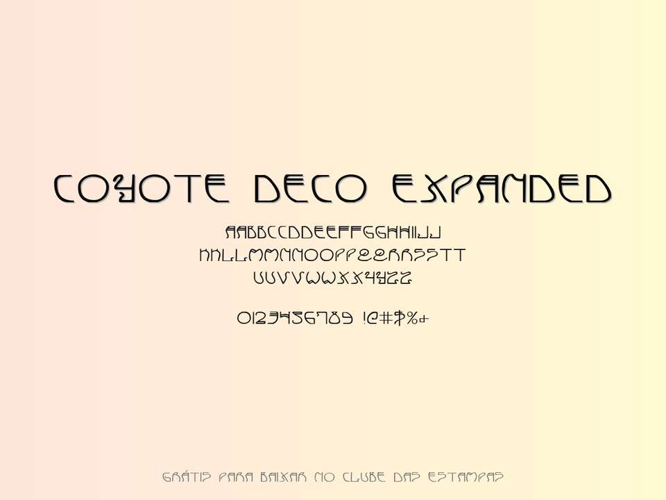 Fonte Coyote Deco Expanded Grátis Para Baixar
