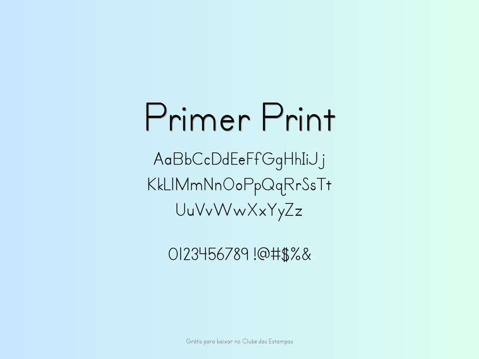 Fonte Primer Print Grátis Para Baixar