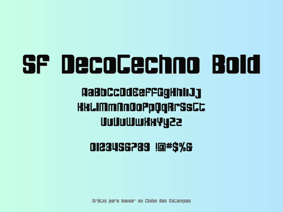 Fonte Sf Decotechno Bold Grátis Para Baixar