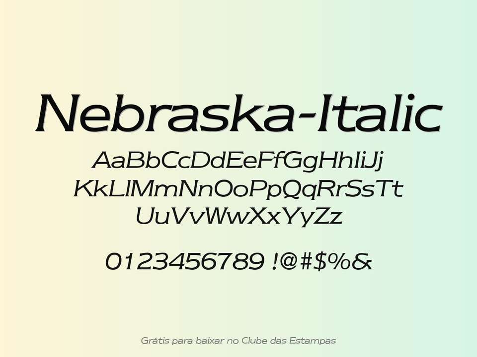 Fonte Nebraska Italic Grátis Para Baixar