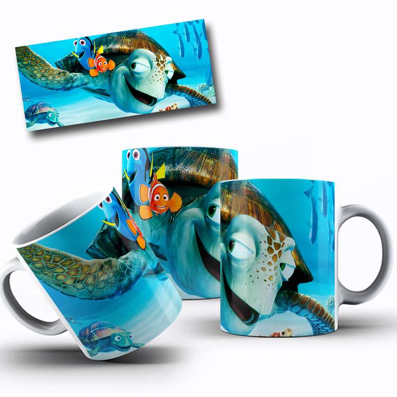 Arte Para Caneca Nemo E Marlins Serie Cartoon 7