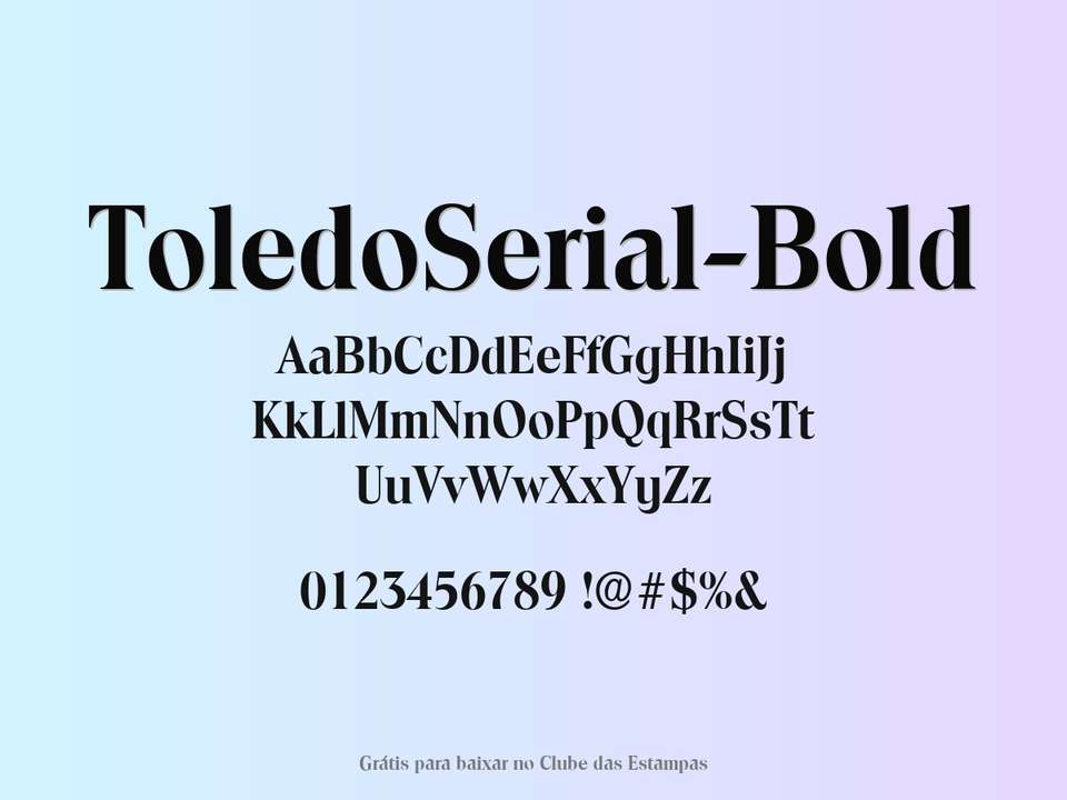 Fonte Toledoserial Bold Grátis Para Baixar