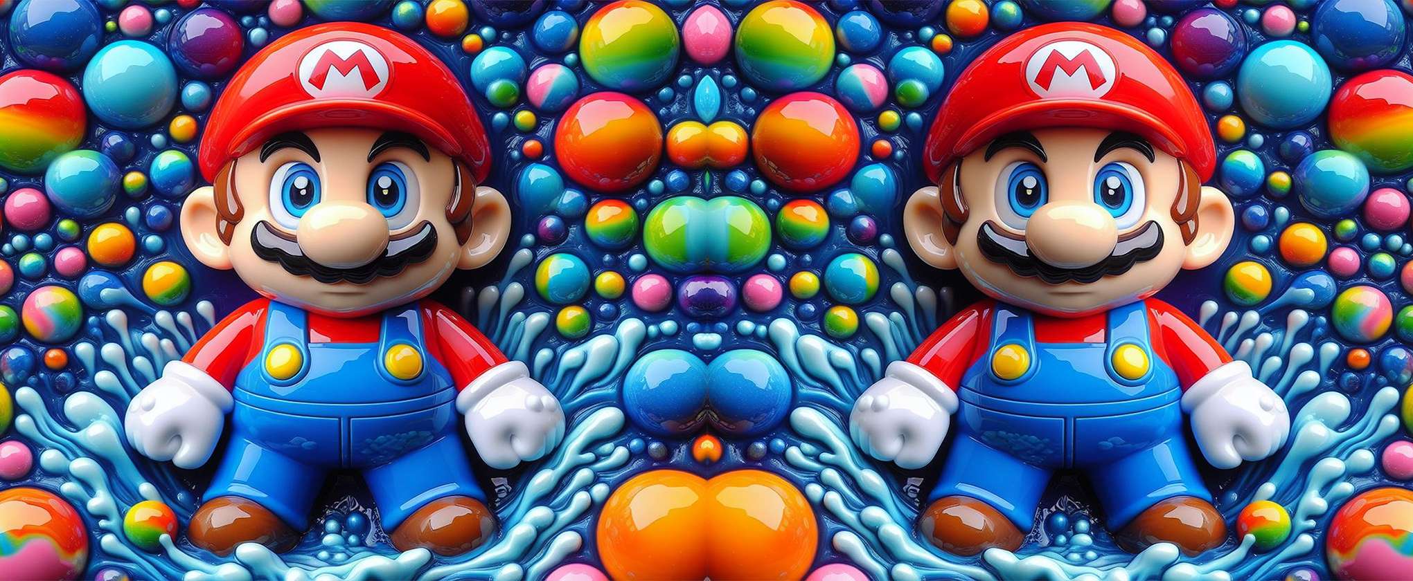 Personagens Mario Em Cenário Colorido De Videogame Videogame Png Arte Para Caneca Grátis Pra Baixar