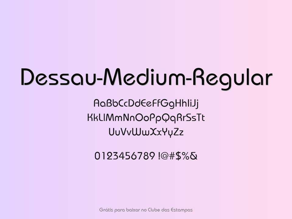 Fonte Dessau Medium Regular Grátis Para Baixar