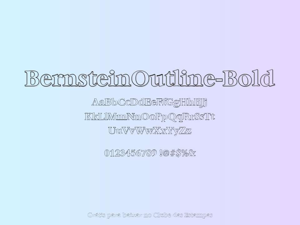 Fonte Bernsteinoutline Bold Grátis Para Baixar