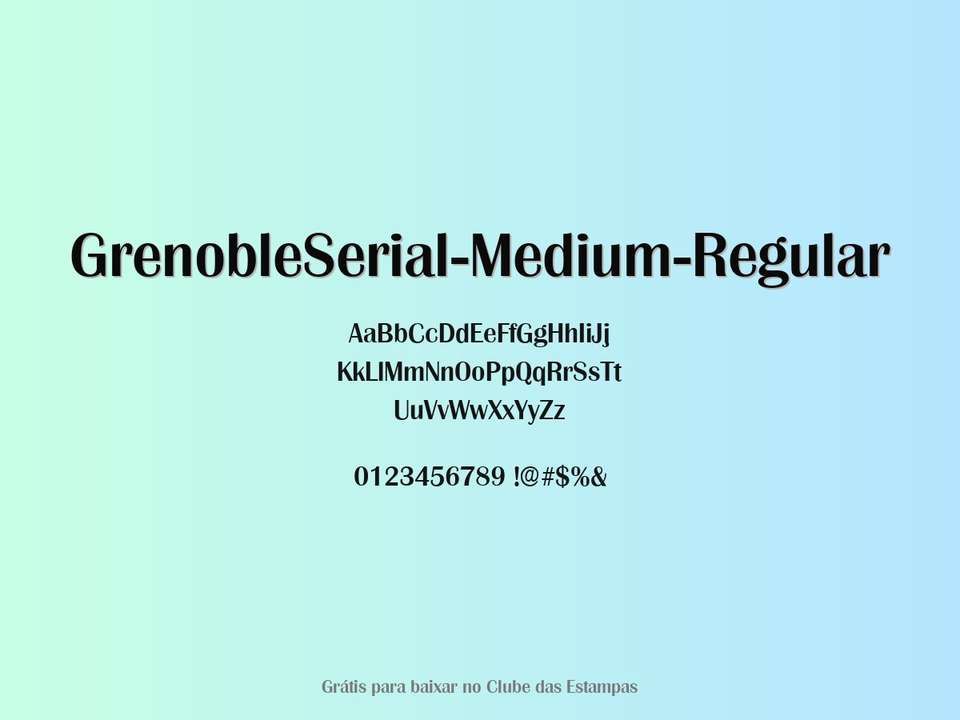 Fonte Grenobleserial Medium Regular Grátis Para Baixar