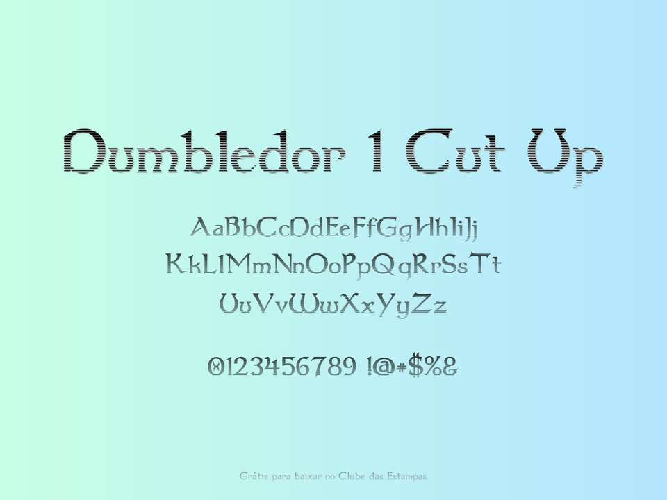Fonte Dumbledor 1 Cut Up Grátis Para Baixar