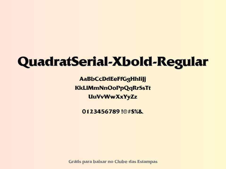 Fonte Quadratserial Xbold Regular Grátis Para Baixar