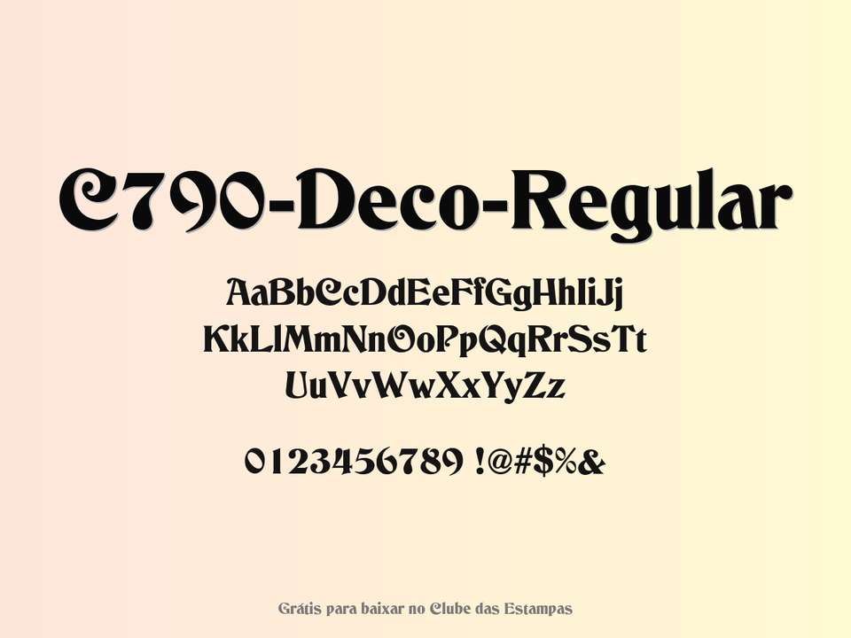 Fonte C790 Deco Regular Grátis Para Baixar