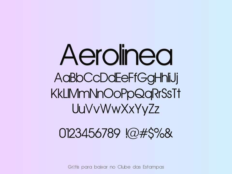 Fonte Aerolinea Grátis Para Baixar