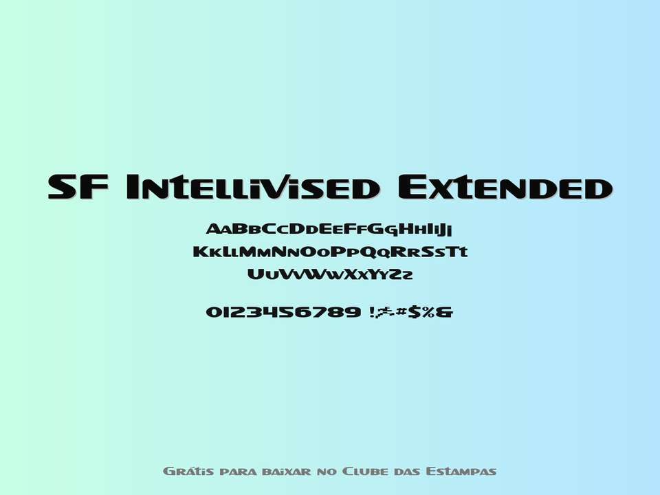 Fonte Sf Intellivised Extended Grátis Para Baixar