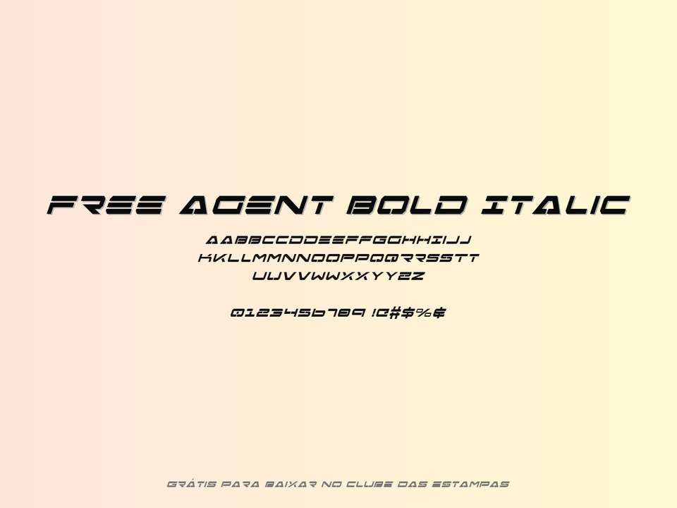 Fonte Free Agent Bold Italic Grátis Para Baixar