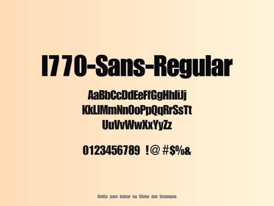 Fonte I770 Sans Regular Grátis Para Baixar