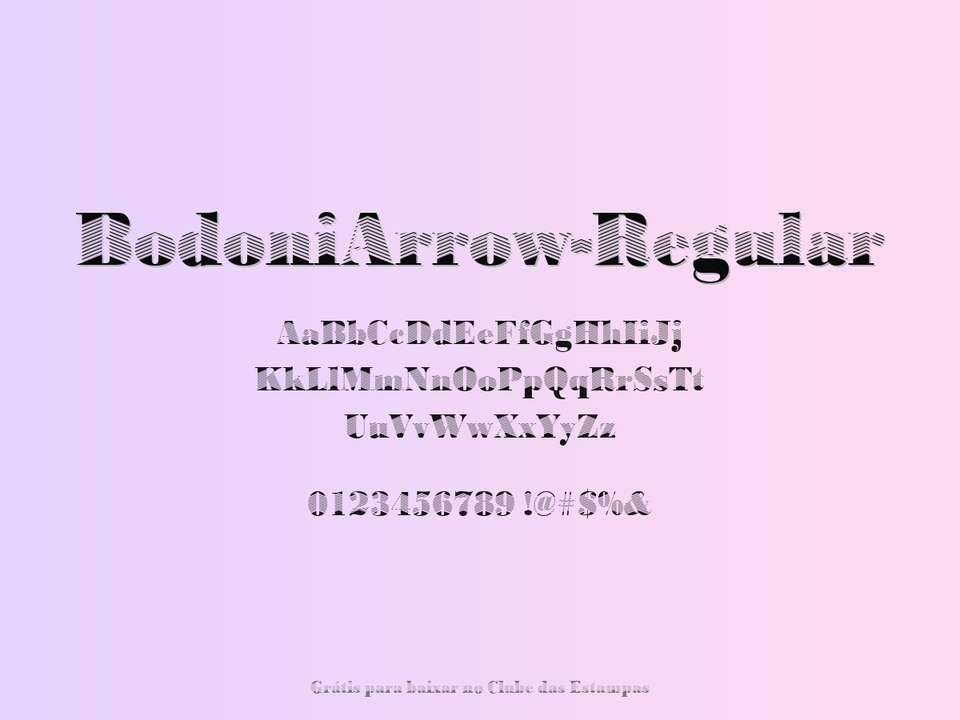 Fonte Bodoniarrow Regular Grátis Para Baixar