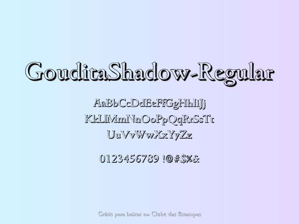 Fonte Gouditashadow Regular Grátis Para Baixar