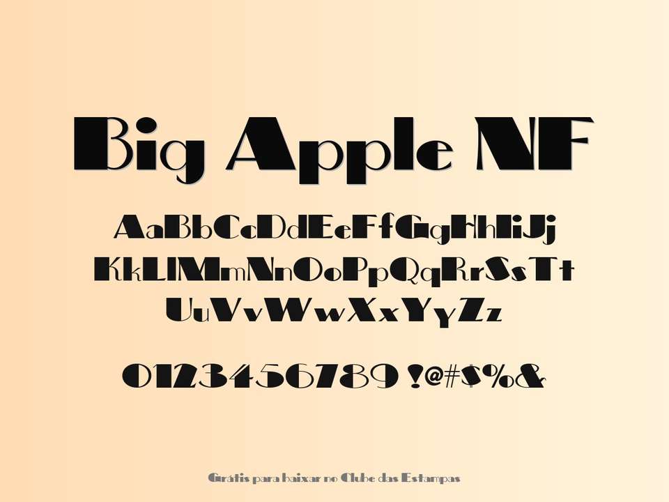 Fonte Big Apple Nf Grátis Para Baixar