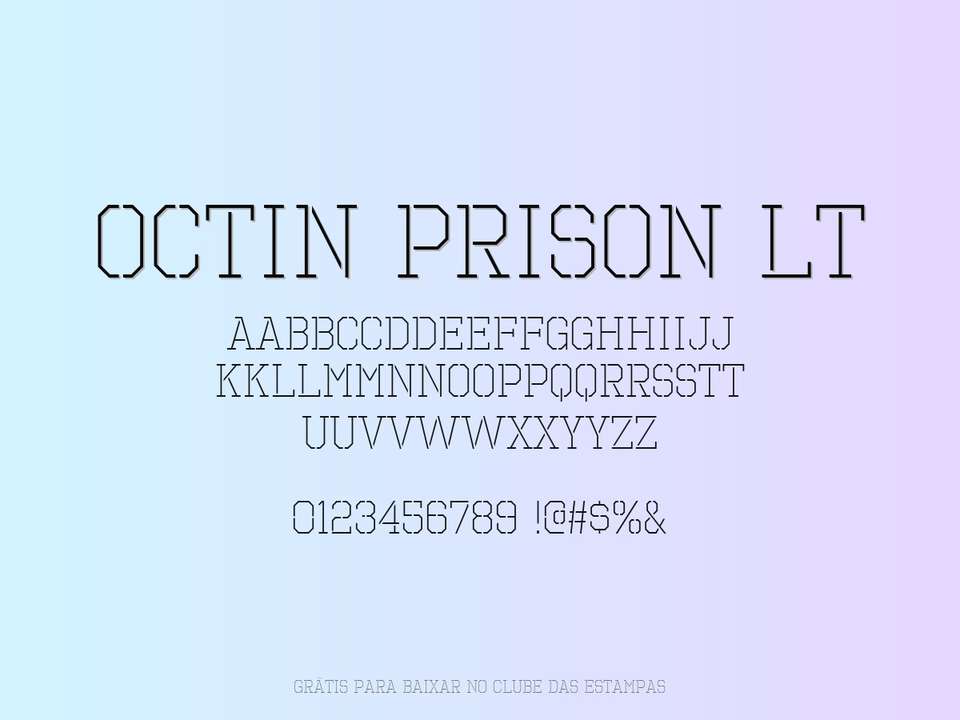 Fonte Octin Prison Lt Grátis Para Baixar