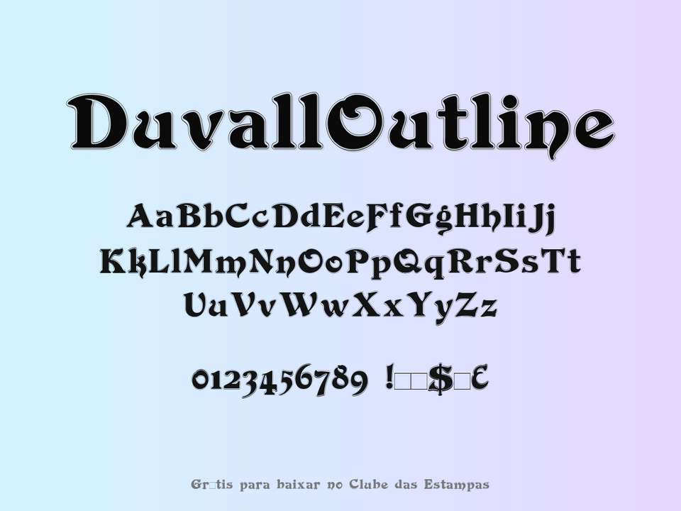Fonte Duvalloutline Grátis Para Baixar