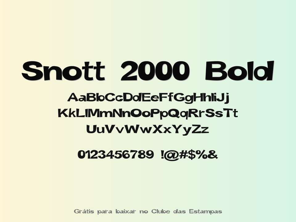 Fonte Snott 2000 Bold Grátis Para Baixar