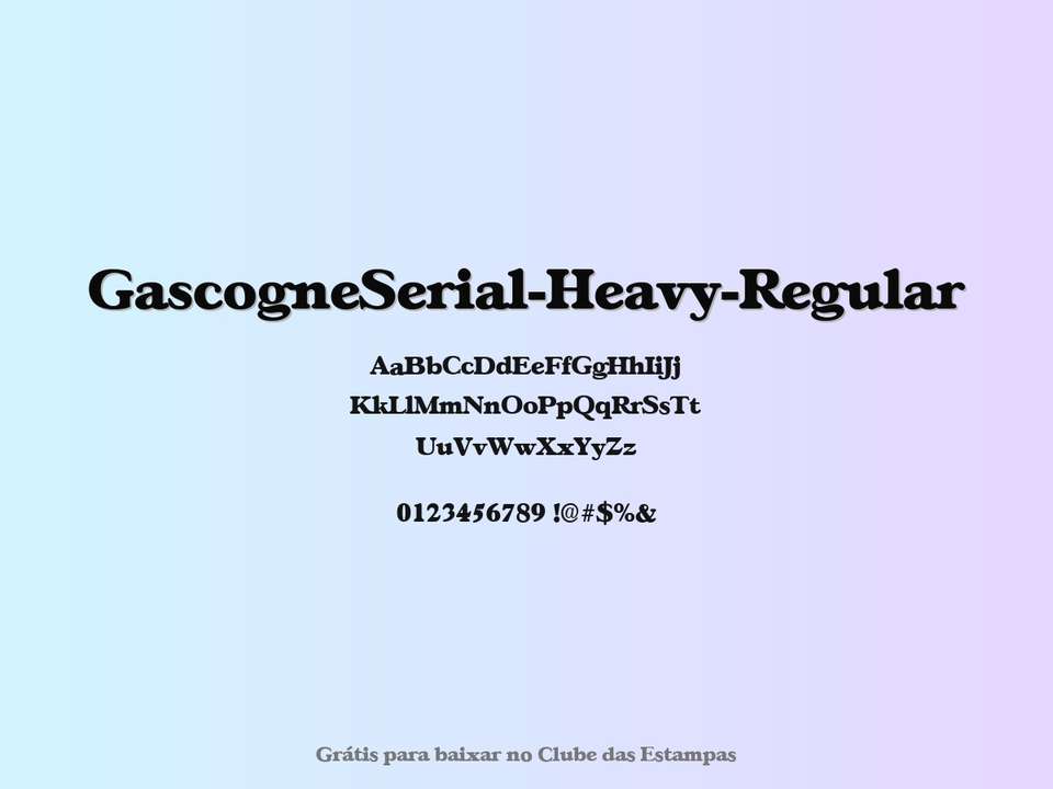 Fonte Gascogneserial Heavy Regular Grátis Para Baixar