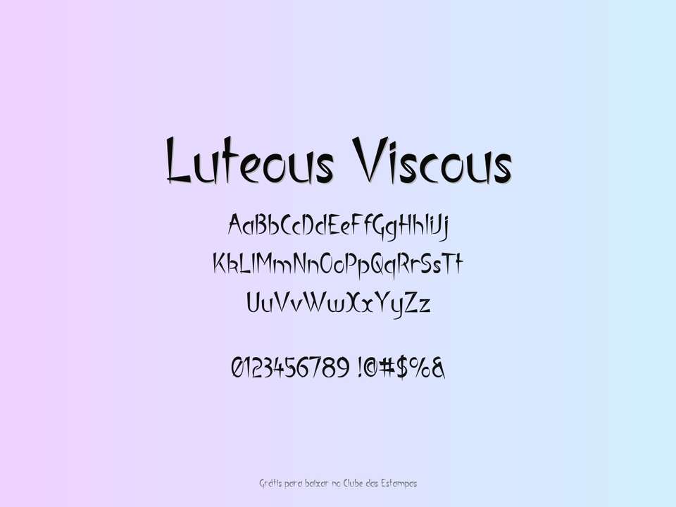Fonte Luteous Viscous Grátis Para Baixar