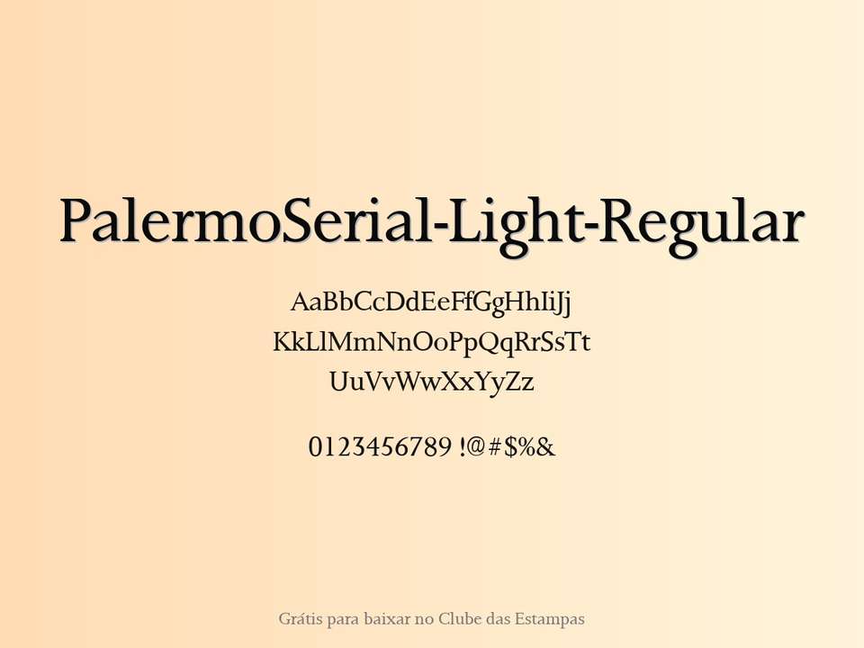 Fonte Palermoserial Light Regular Grátis Para Baixar