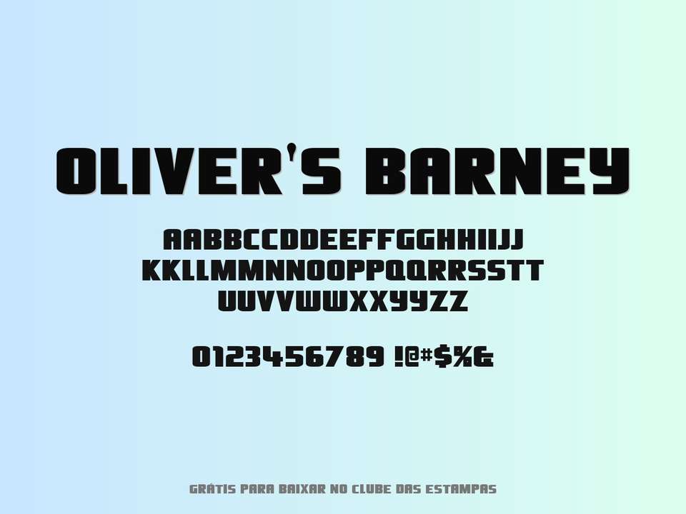 Fonte Oliver's Barney Grátis Para Baixar